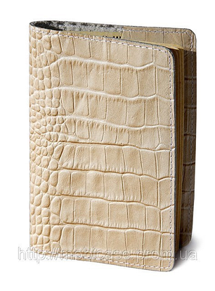 Обкладинка для паспорта VIP (KROCO бежевий), фото 1