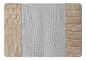 Обкладинка для паспорта VIP (KROCO бежевий), фото 3