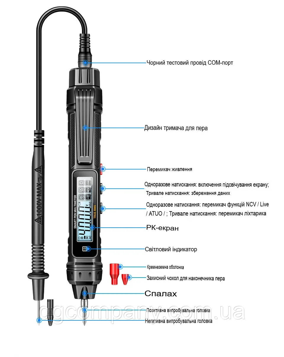 Мультиметр ручка цифровий Aneng A3005