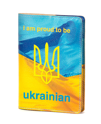 Обкладинка для паспорта еко шкіра PU0006 "Я пишаюся тим, що я УКРАЇНЕЦЬ", фото 1