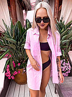 Женская пляжная туника-рубашка