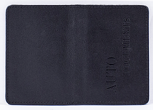 Обкладинка для пластикових документів водія Standart (чорний) тиснення "Auto Documents", фото 2