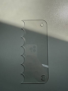 Кондитерський шпатель 18 см з PET-пластику (хвиля глибока) Код/Артикул Ш3