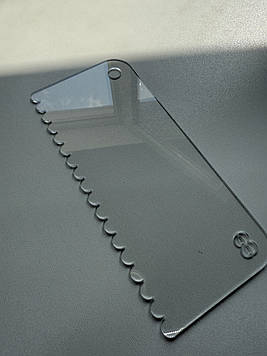 Кондитерський шпатель 18 см з PET-пластику (хвиля дрібна) Код/Артикул Ш8