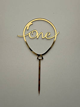 Дзеркальний топер "One" (↔ 11 см) Код/Артикул Т0314за