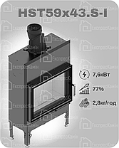 Камінні топки повітряні Hitze Камін з топкою для обігріву будинку HST54x39.G-I Вбудована камінна топка, фото 5