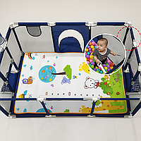 Манеж для дітей IMBABY 190×129×66 см простір для гри, розвитку і безпеки