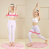 Фітнес гумка набір 5 шт для спорту тренувань фітнесу в чохлі навантаження 5-40 LBS WOSWEIR рожевий (GS-185878), фото 6