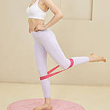 Фітнес гумка набір 5 шт для спорту тренувань фітнесу в чохлі навантаження 5-40 LBS WOSWEIR рожевий (GS-185878), фото 7