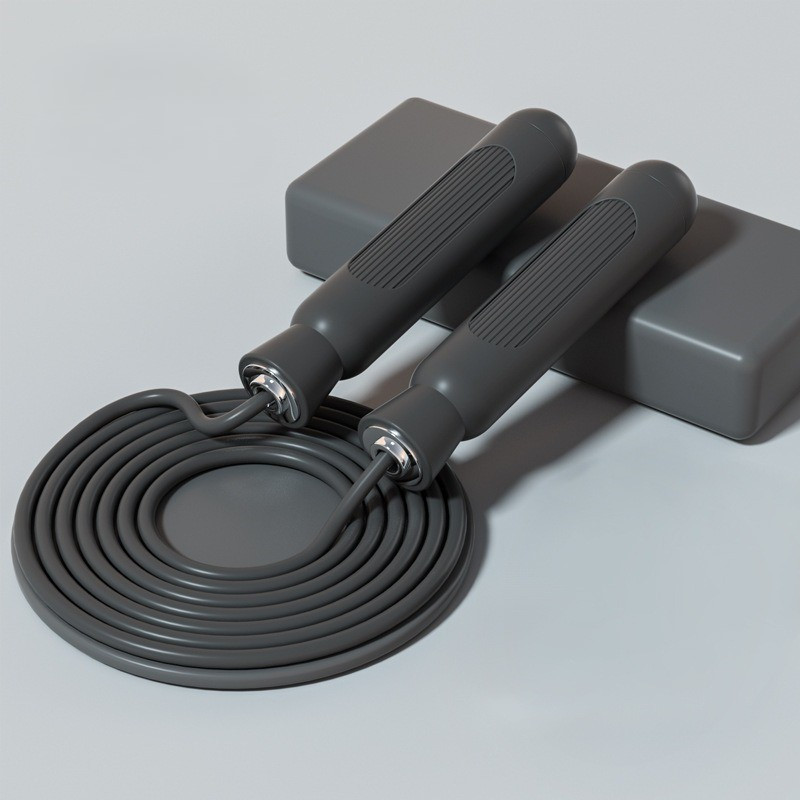 Скакалка спортивна універсальна 2,8 м із оборотним механізмом PVC шнур Sport JumpRope чорна (GS-185394), фото 1