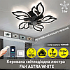 Люстра з вентилятором FAN ASTRA 85W+18W 5F APP чорна Esllse керована світлодіодна Ø680x120мм LED BLACK, фото 5
