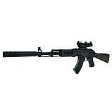 Автомат АК-47 Орбіган стріляє орбізами PUBG Приціл Акумулятор автомат на гелевих кульках 87 см, фото 2