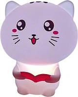 Дитячий силіконовий нічник Котик із пультом