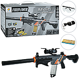 Автомат викидає Гільзи під час стрілянини М'які кулі на присосках PUBG Приціл Окуляри Розмір 83 см, фото 2