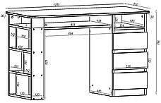 Сучасний письмовий стіл, манікюрний стіл, стіл для майстра манікюру СМ-2 Континент, фото 2