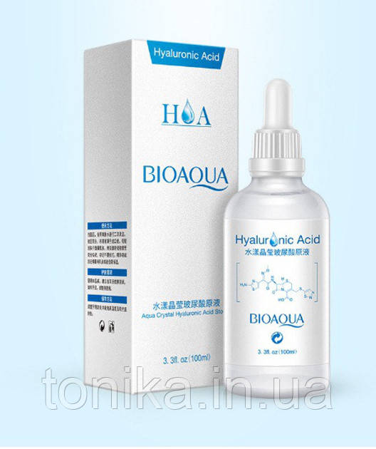 Гіалуронова кислота Bioaqua Aqua Crystal Hyaluronic Acid Stoste спроєктована сироватка (100 мл), фото 1