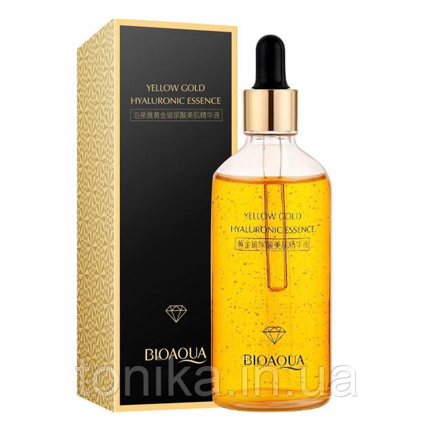 Сироватка для обличчя BIOAQUA Pure Gold Hyaluronic Essence 100 мл з екстрактом золота та гіалуронової кислоти, фото 1