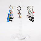 Підставка для сережок, що обертається (28,5×20,5×16 см), Прозорий / Тримач для прикрас / Вішалка для сережок, фото 5