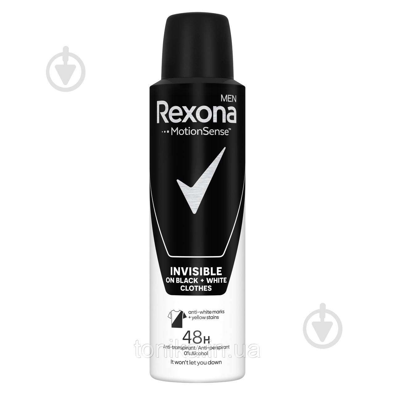 Антиперспірант-спрей чоловічий Rexona INVISIBLE / Невидимий на чорному та білому / 48 H, фото 1