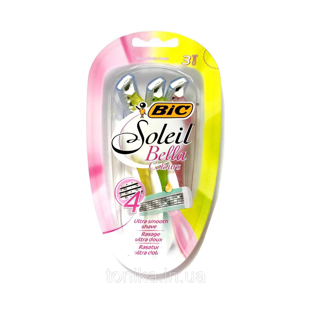 BIC Soleil бритва 4 лезова для надгладкого ковзання/Ступінь для гоління паковання 3 шт., фото 1