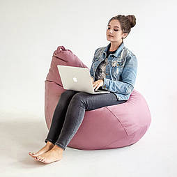 Безкаркасне крісло груша рожеве Оксфорд, Кресло мешок розовое, мешок кресло груша розовая, Крісло мішок рожеве,пуфик мешок розовый
