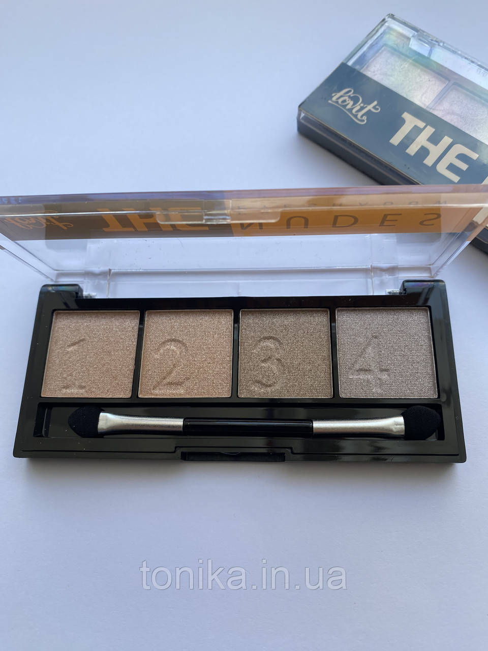 Палітра тіней для повік 4 кольори / Хайлайтер, фото 1