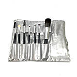 Набір пензликів для макіяжу срібний чохол 7 шт., фото 2