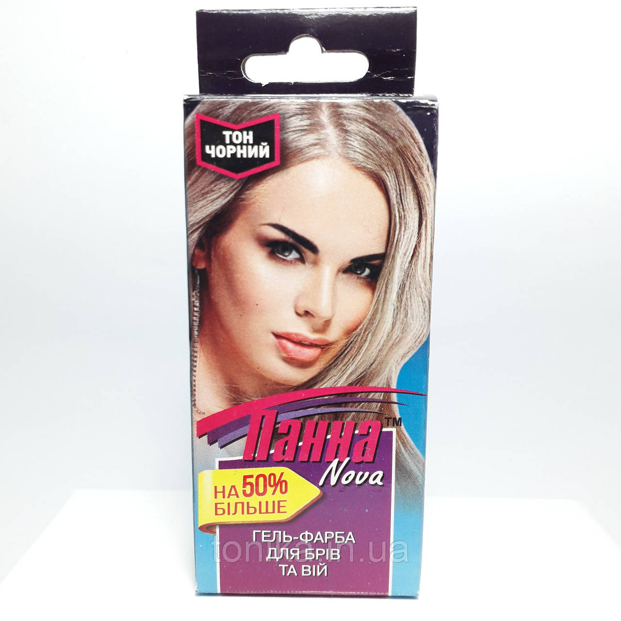 Гель - Фарба для брів і вій Панна тон Чорний, фото 1