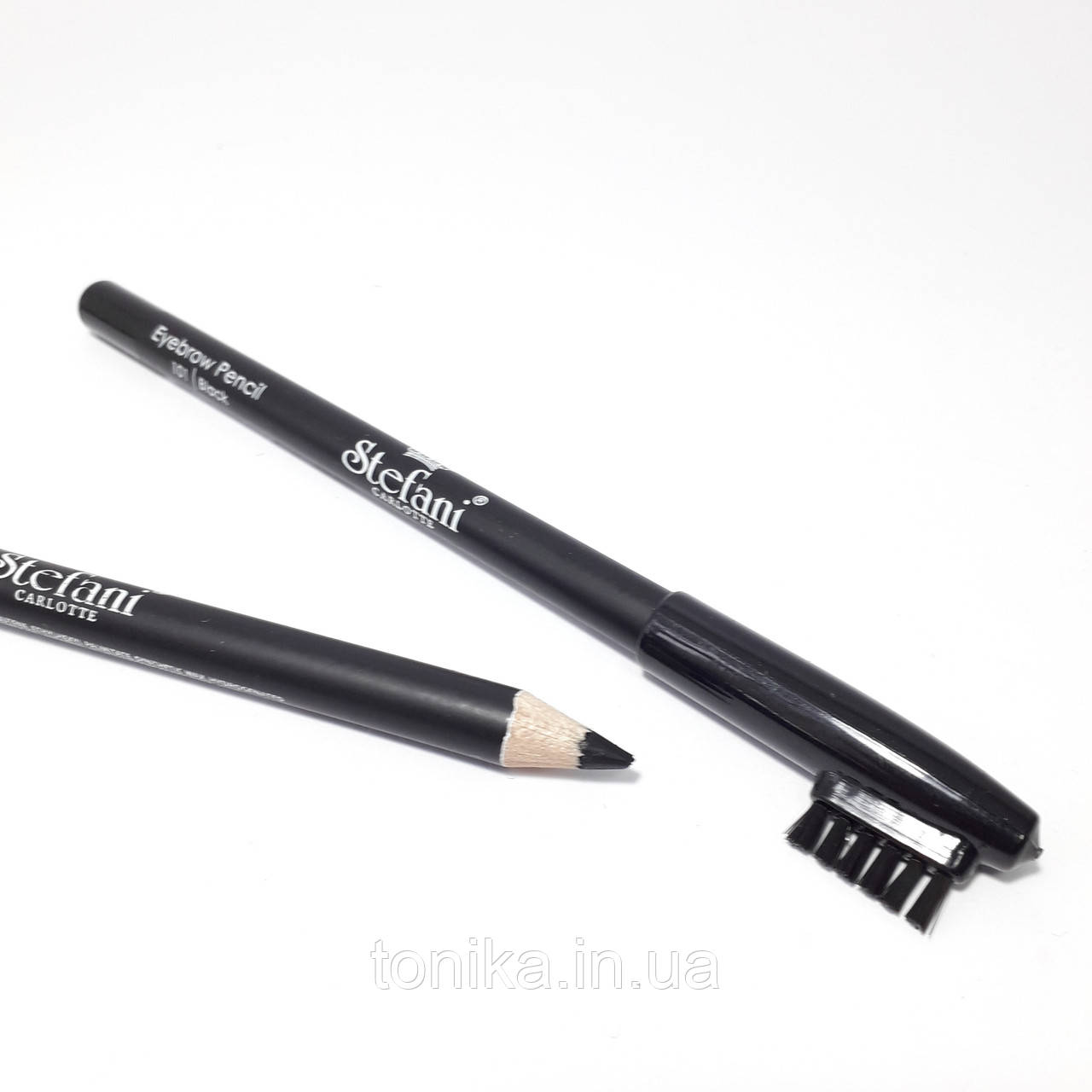 Олівець для брів тон 101 Black/чорний/Stefani Carlotte Eyebrow Pencil