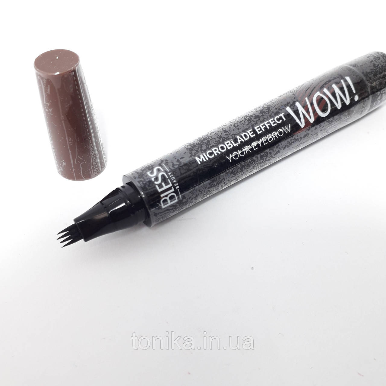 Маркер для брів з ефектом Татуажу Dark Brown 01 BLESS Beauty Wow Tattoo Brow Pen/Олівець для брів, фото 1