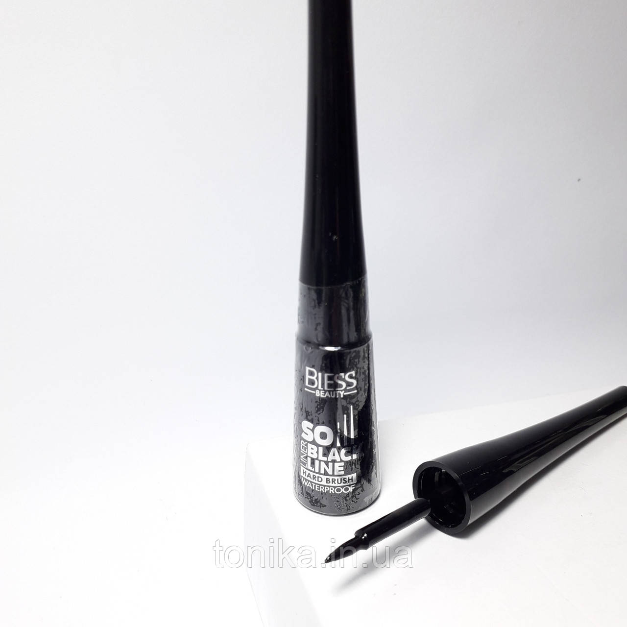 BLESS Підводка для очей водостійкий тон Чорний твердий пензлик, фото 1