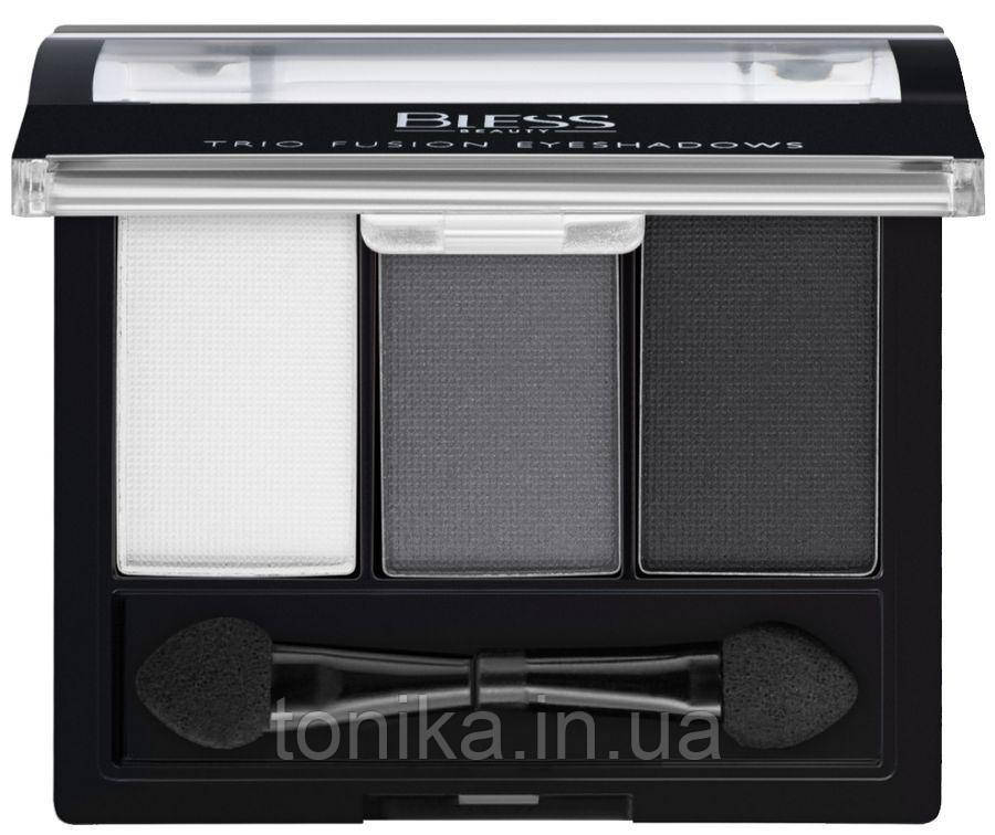 Тіні для повік потрійні Bless Beauty Trio Fusion Eyeshadows No04, фото 1