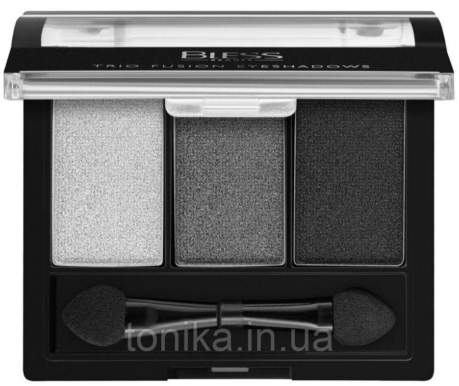 Тіні для повік потрійні Bless Beauty Trio Fusion Eyeshadows No05, фото 1