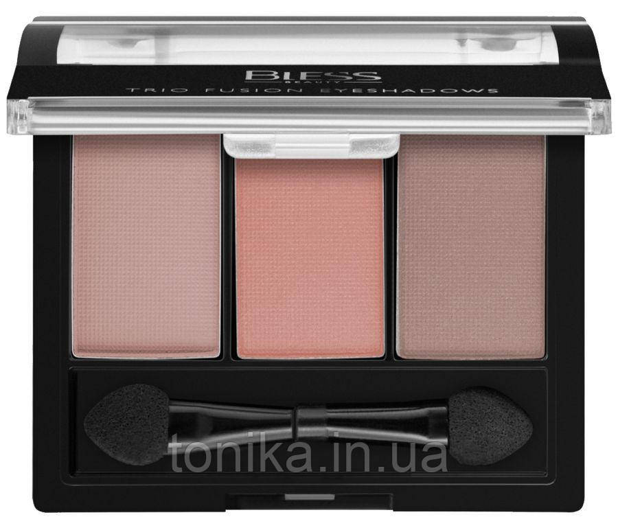 Тіні для повік потрійні Bless Beauty Trio Fusion Eyeshadows No07, фото 1