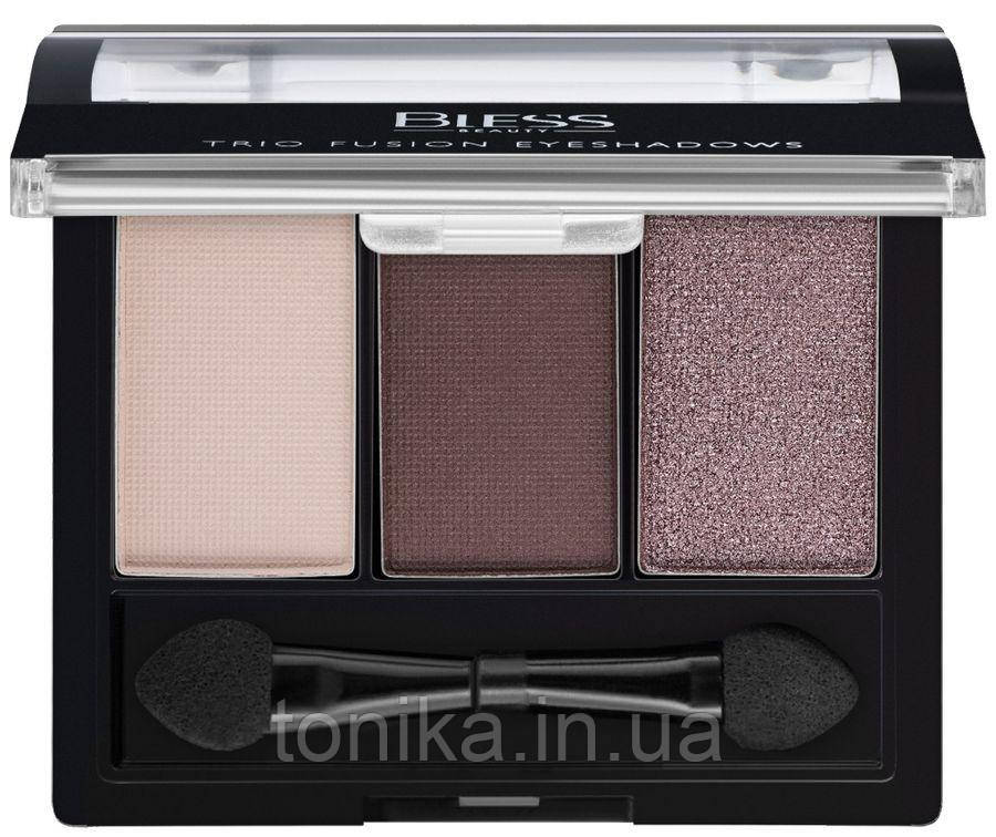 Тіні для повік потрійні Bless Beauty Trio Fusion Eyeshadows No08, фото 1