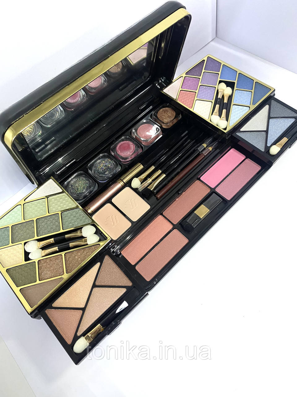 Косметичний Набір для макіяжу тіні /румяна /пудра/ блиск для губ, фото 1