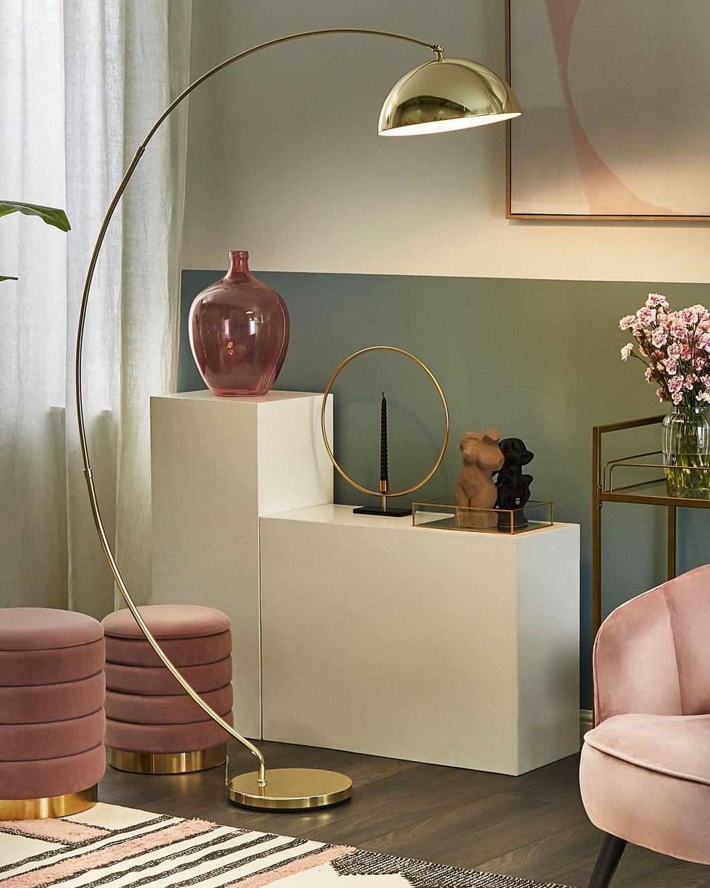 Підлогова лампа КАМА Метал Золотий, фото 1