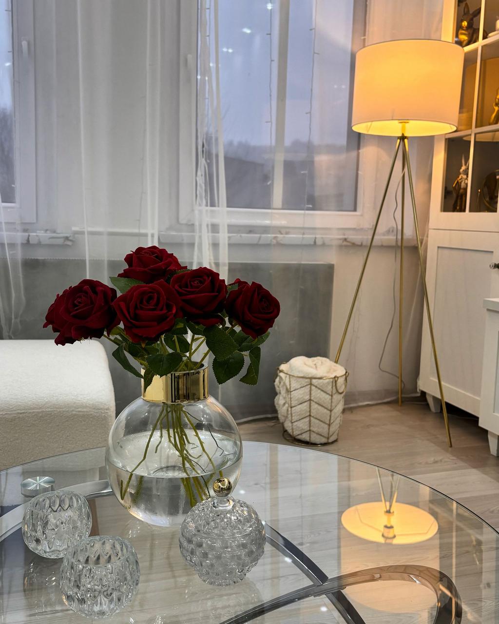 Підлогова лампа VISTULA металева золота, фото 1