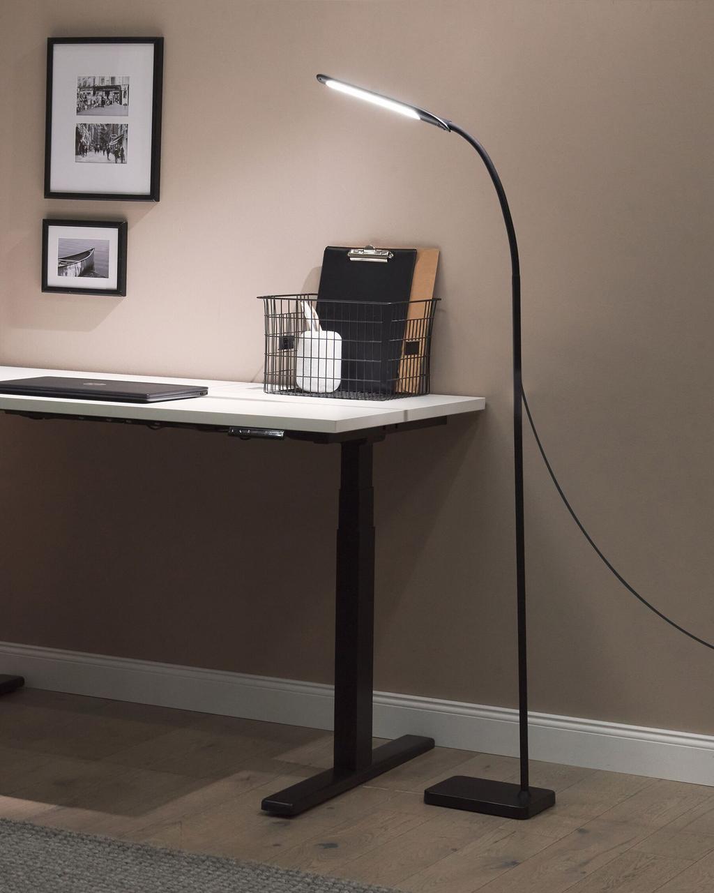 Світлодіодний підлоговий світильник NORMA з димером Метал Чорний