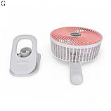 Акумуляторний вентилятор з прищіпкою, 5 швидкостей, 3 режими світла, USB Type-C, 1200мАч, фото 10