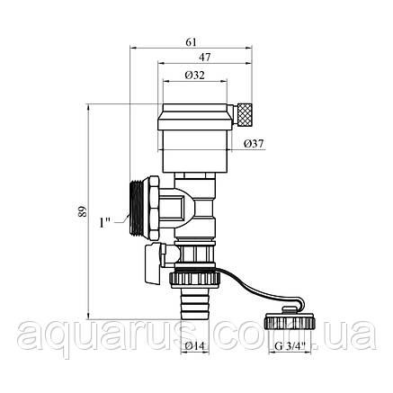 Зливна група для колектора Karro 1" KR-1129, фото 3