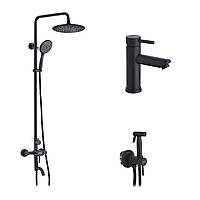 Набор 3 в 1 душова система Kroner Edelstahl Klassisch-SCH063 + змішувач Edelstahl Klassisch-SCH010 + змішувач