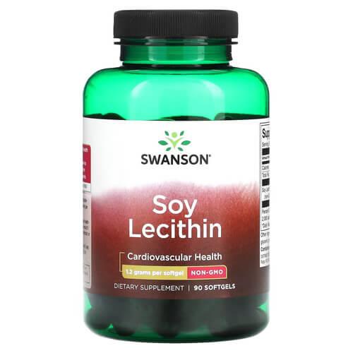 Swanson Soy Lecithin 1,200 mg 90 жидких капсул, фото 1