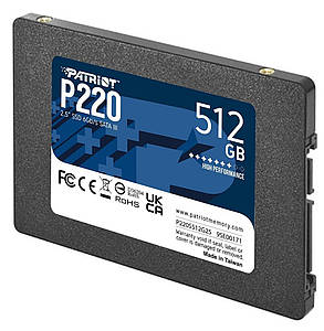 Накопичувач SSD 512GB Patriot P220 2.5" SATAIII TLC (P220S512G25), фото 2