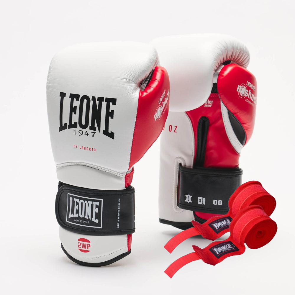 Боксерські рукавиці Leone GN113 IL TECNICO N3 White 10 унцій (бинти 4 м. в комплекті), фото 1