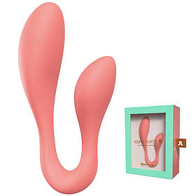 Вібратор для пар Adrien Lastic Couple Secrets 2 з керуванням через застосунок, рожевий, 10.8 х 3.5 см