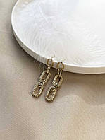 Довгі сережки з камінням 5118