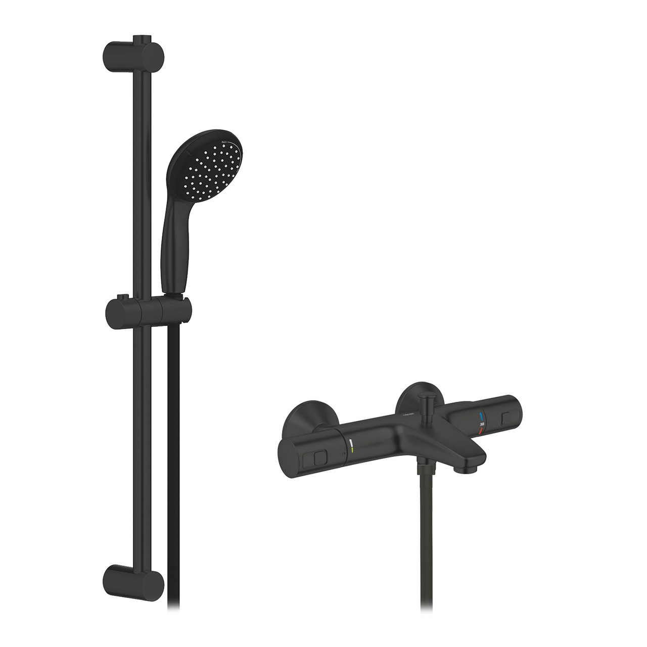 Змішувач термостатичний для ванни Grohe QuickFix Precision Start Black UA303907T1