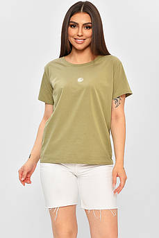 Футболка жіноча кольору хакі р.42-46 203543M