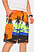 Шорти чоловічі помаранчевого кольору з принтом р.M 200591M, фото 2